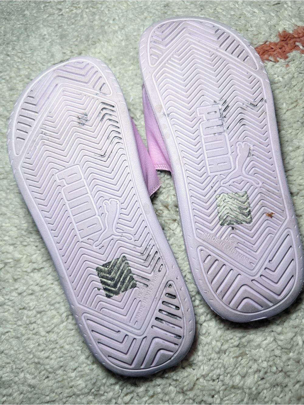 Puma Women's Slide Sandals in Pale Pink with White Logo 6.5 - Picture 7 of 9